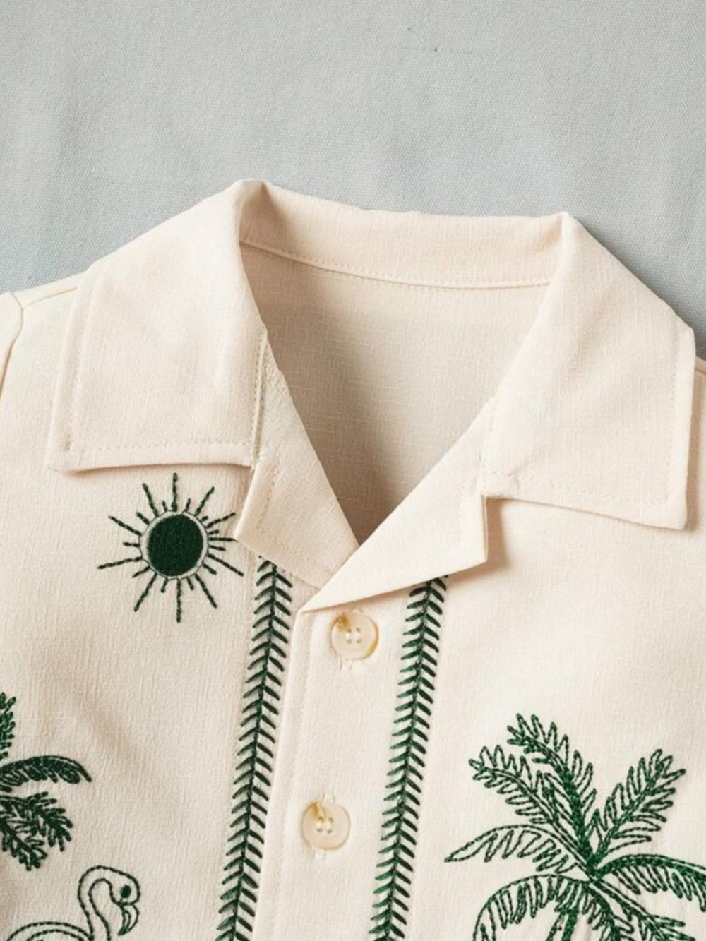 Toddler Boy Tropical Embroidered Vacation Set - 12-18M - Picture 3 of 8
